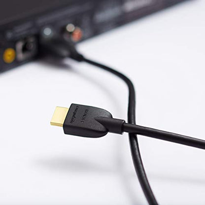 Amazon Basics High-Speed 4K HDMI 2.0 Cable, 3-Pack, 10ft, 4K@60Hz, 18Gbps, 2160p, 48 bit, Compatible with TV/PS5/Xbox/Roku/Blu-ray, Ethernet, Black - size: 10 Feet, style: 3-Pack