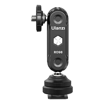 R098 Cold Shoe Monitor Mount, 1/4" Rotatable Dual Ballhead Hot Shoe Mount Microphone Fill Light Camera Monitor Swivel Bracket Compatible with DJI OSMO 360/Pocket 3/Insta 360 x 5/Sony/Canon/Nikon /Fuji