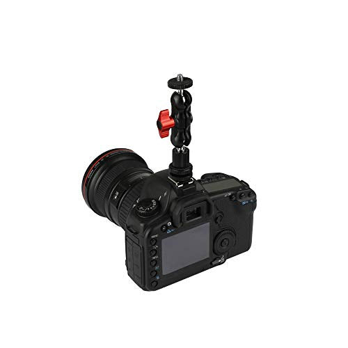CAMVATE 1/4"-20 Ball Head Extension Arm with Shoe Mount for Camera Monitor/Flashlight - 2040
