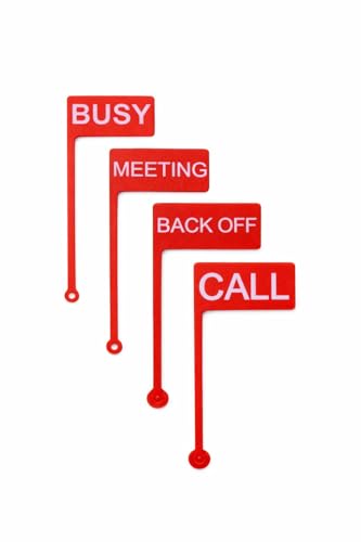 Desk Status Flag - Busy/on Call/Meeting/Back off - Focus Indicator for Home Office - Work from Home Desk Sign - Productivity Desk Accessory - PLA Material - style: Red-BUSY