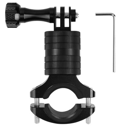 Niewalda Aluminum Bike/Motorcycle Handlebar Mount for GoPro, AKASO Campark and Other Action Cameras, 360 Degrees Rotary Motorcycle Camera Mount Upgrade - size: 360 degree rotating Handlebar Mount
