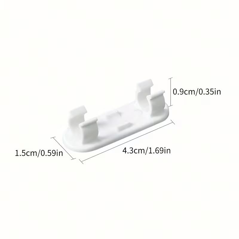 50pcs Adjustable Cable Clips - Sticky Wire Organizers for TV, PC & Ethernet Cords Under Desk & Wall Cord Management, Durable Plastic Adhesive Mounting, Damage-Free Removal for Home Office Organization