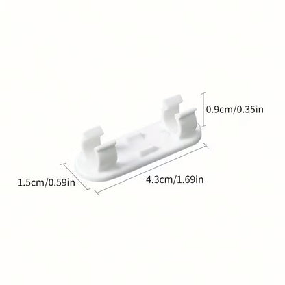 50pcs Adjustable Cable Clips - Sticky Wire Organizers for TV, PC & Ethernet Cords Under Desk & Wall Cord Management, Durable Plastic Adhesive Mounting, Damage-Free Removal for Home Office Organization