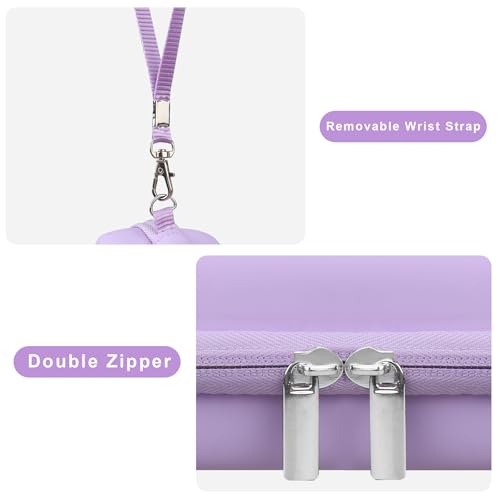 Canboc Carrying Case for Kodak PIXPRO FZ55/ FZ45 16MP Digital Camera, FZ45 Video Vlogging Camera Bag, Mesh Pocket fit Cable, SD Card, Purple (Case Only) - color: Small-Purple