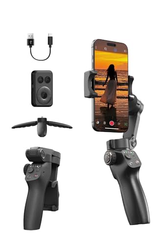 CM8 Gimbal Stabilizer for iPhone Android, 3-Axis Phone Gimbal with Remote Control Portable Foldable, Phone Stabilizer for Video Recording for Tiktok YouTube Vlog - style: CM8 SE