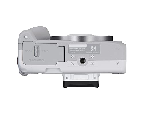 Canon EOS R50 Mirrorless Vlogging Camera (Body Only/White), RF Mount, 24.2 MP, 4K Video, DIGIC X Image Processor, Subject Detection & Tracking, Compact, Smartphone Connection, Content Creator | 24.2MP Aps-C, Digic X, Dual Pixel Af Ii Subject Detection, 4K