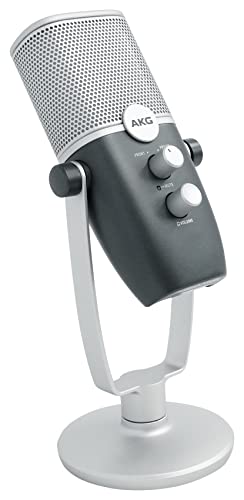 Audiosavings Bundle: AKG ARA C22-USB Dual Mode Condenser Microphone+Stand 4 Recording/Podcast/Gamer Bundle with Rockville iUSB USB-A to Lightning Adapter Dongle USB Mirophones to iPhone/iPad (2 Items)