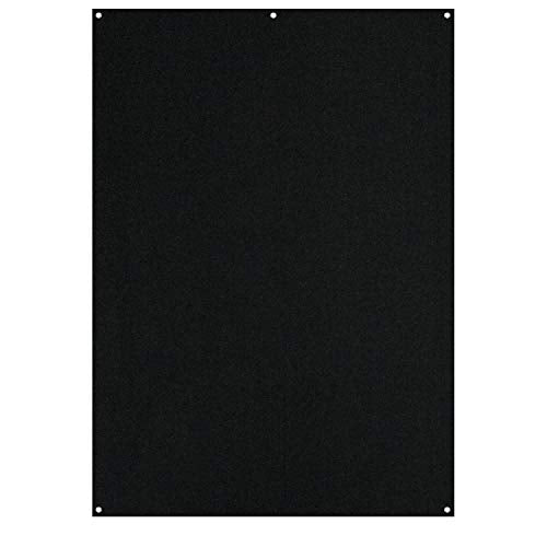 Westcott X-Drop Wrinkle-Resistant 5' x 7' (1.52 x 2.13m) Backdrop for Headshots, Photoshoots & Product Photos - Portable and Travel Friendly (Rich Black) - color: Rich Black