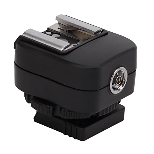 VBESTLIFE Hot Shoe Adapter for A7, A7C, A7R, A7RII, A7MII, A7RIII, A7MIII, A7IV, A7RIV, A7RIVA, A9, A9II, A6400, A6300, A6500 with PC Sync Port, Black Plastic