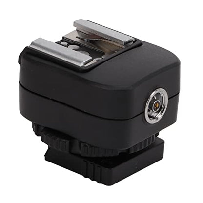 VBESTLIFE Hot Shoe Adapter for A7, A7C, A7R, A7RII, A7MII, A7RIII, A7MIII, A7IV, A7RIV, A7RIVA, A9, A9II, A6400, A6300, A6500 with PC Sync Port, Black Plastic