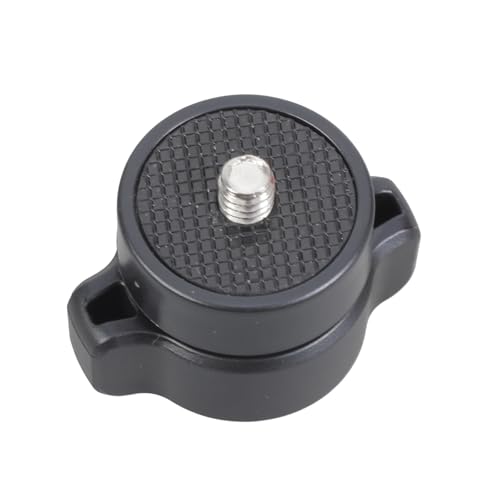 Heavy Duty 17mm Female Ball Socket to 1/4-20 Male Screw Adapter Converter for Camera Mounts Accessories Black
