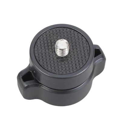 Heavy Duty 17mm Female Ball Socket to 1/4-20 Male Screw Adapter Converter for Camera Mounts Accessories Black
