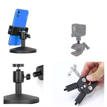 JianLing 4PCS US Standard 1/4 inch Tripod Dual Head Screw Adapter J04 Aluminium Alloy for Digital SLR Cameras Monopods Ball Heads and Fill Light Conversion Photography Accessories