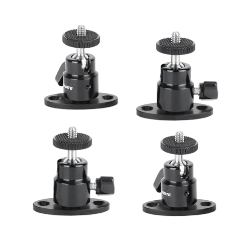 CAMVATE 1/4"-20 Mini Ball Head with Ceiling Mount for CCTV & Video (4 PCS)