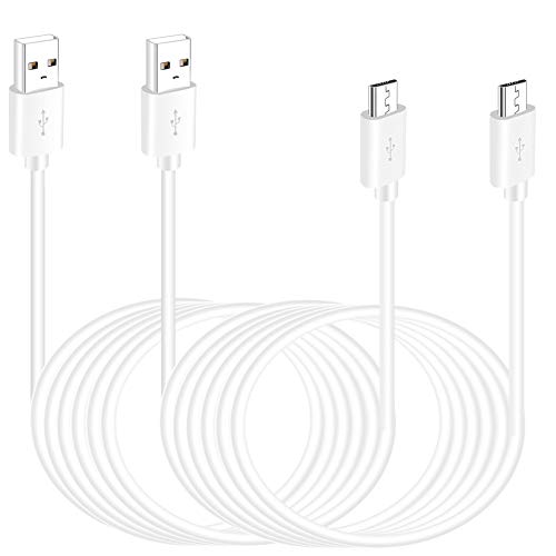 2 Pack 16.4FT Micro USB Cable Extension Power Cord for Wyze Cam YI Camera,Ring Indoor Cam (2nd Generation),PS4 Controller Charger Cord Long Old Android Charger USB A to Micro USB Charging Cable 15 FT