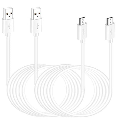 2 Pack 16.4FT Micro USB Cable Extension Power Cord for Wyze Cam YI Camera,Ring Indoor Cam (2nd Generation),PS4 Controller Charger Cord Long Old Android Charger USB A to Micro USB Charging Cable 15 FT