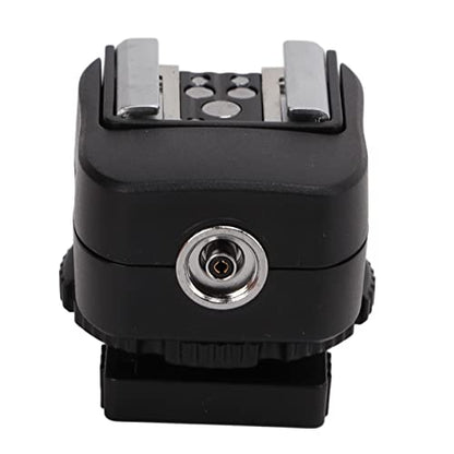 Hot Shoe Adapter, with Extra PC Sync Connection Port, Hotshoe Adapter, for A73 A9 Series Camera to for Flash