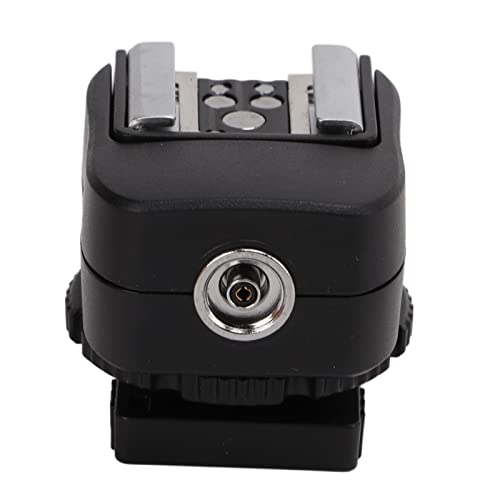 VBESTLIFE Hot Shoe Adapter for A7, A7C, A7R, A7RII, A7MII, A7RIII, A7MIII, A7IV, A7RIV, A7RIVA, A9, A9II, A6400, A6300, A6500 with PC Sync Port, Black Plastic