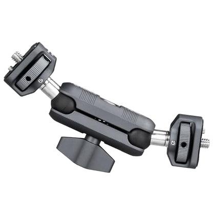 FANAUE Mini Articulating Arm Mount Camera Accessories Compatible with 1/4"-20 to 1/4"-20 Connectors (with Locating Pins) Aluminum-Built Arm Offers Flexibility Connectors