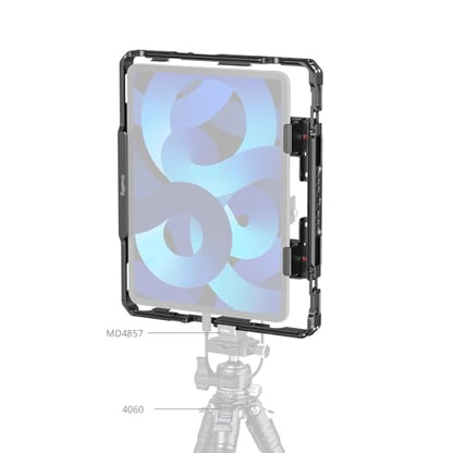 SMALLRIG Universal Metal Cage for iPad, Tripod Mount Adapter Monitor Fits for iPad Pro 12.9, Air, Mini and More, with 1/4"-20, 3/8"-16 Holes, Cold Shoe Mount - MD5059