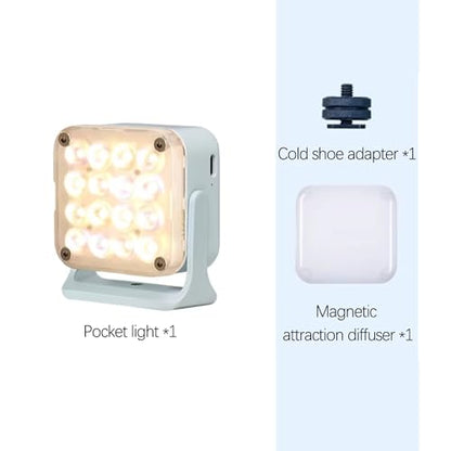 Nanlite Pico Portable LED Fill Light – Full Color RGB, Snap-On Attachment for Phone/Camera Photography, Live Streaming, Video Content Creation (Mint Blue) - color: Mint Blue