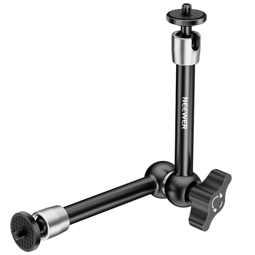 NEEWER 9.8"/25cm Adjustable Friction Magic Arm with 1/4" Screw on Both Ends, Compatible with SmallRig Cage, Flash/LED Light/Microphone/Monitor/SuperClip, Max Load 4.4lb/2kg, ST08 - style: 9.8"/25cm