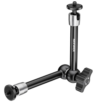 NEEWER 9.8"/25cm Adjustable Friction Magic Arm with 1/4" Screw on Both Ends, Compatible with SmallRig Cage, Flash/LED Light/Microphone/Monitor/SuperClip, Max Load 4.4lb/2kg, ST08 - style: 9.8"/25cm