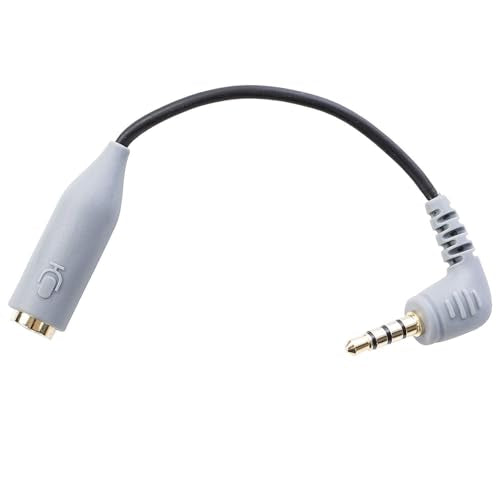 Movo MC3 3.5mm TRS to TRRS Adapter - Microphone Adapter for iPhone and Android Smartphones and Tablets