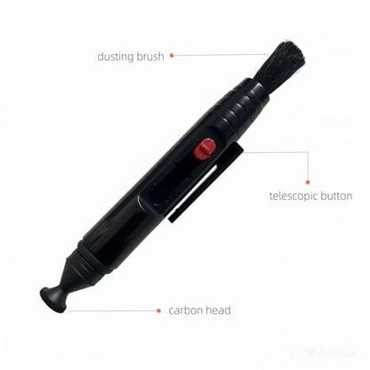 2pcs Lens Cleaning Pen with Carbon Cleaning Head and Brush for DSLR Digital Camera and Drone, Telescope, Magnifying Glass, Mobile Phone Screen, etc.