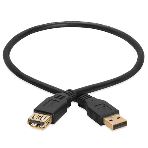 Cmple - USB 3.0 A Male to A Female Extension Gold Plated Cable - 1.5FT (Blue) - color: A Male to A Female, size: 1.5FT
