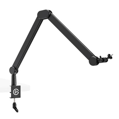 Elgato Wave Mic Arm MK.2, Studio Boom Arm for Microphones | Rises above monitors or stays low profile, Silent operation, Slim all-metal design, Padded clamp fits tight spaces - style: Mic Arm HR