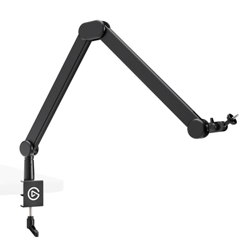 Elgato Wave Mic Arm MK.2, Studio Boom Arm for Microphones | Rises above monitors or stays low profile, Silent operation, Slim all-metal design, Padded clamp fits tight spaces - style: Boom Arm