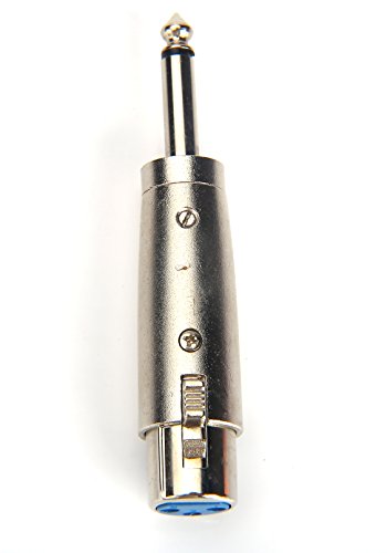 Professional 6.35mm 1/4 Inch Mono Male Plug to 3 Pin XLR Female Jack Stereo Audio Microphone Adapter Converter Connector - color: SET 1