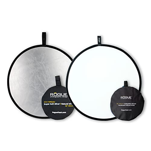 Rogue 32" Silver Reflector + Rogue 32" Diffuser | a softer more diffuse light than shiny silver reflectors - size: 32" Reflector + 32" Diffuser