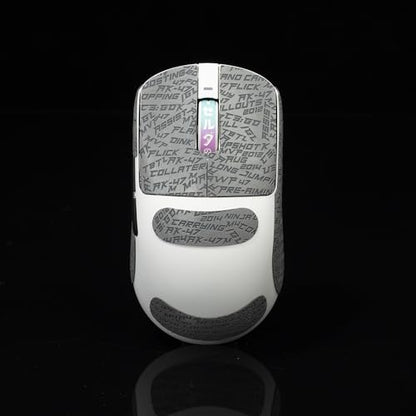 Gamer Mouse Grip Tape Sticker for VGN Dragonfly R1 Pro MAX VXE Non Slip Suck Sweat Pre Cut Easy Install CS Letter Gray - color: Cs Gray