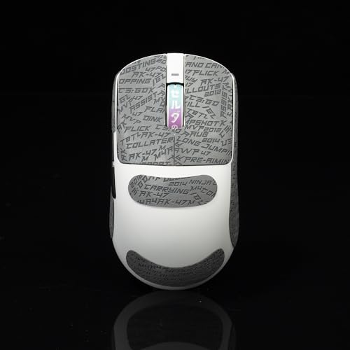Gamer Mouse Grip Tape Sticker for VGN Dragonfly R1 Pro MAX VXE Non Slip Suck Sweat Pre Cut Easy Install CS Letter Gray - color: Cs Gray