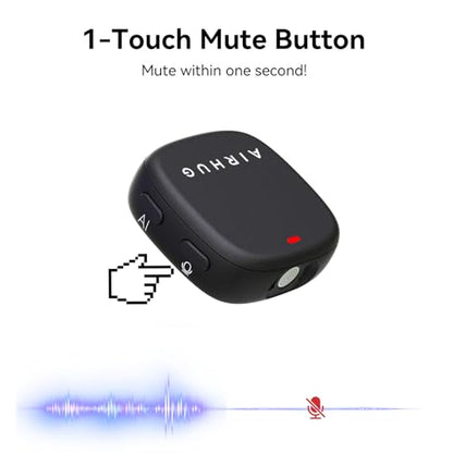 AIRHUG Conference USB Microphone No Speaker, Desktop Computer Mic, Noise Canceling, Mute Button & LED Indicator, Plug & Play for Video Conference, Gaming, Online Class, Compatible with Windows & MacOS