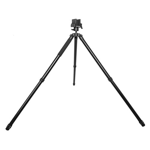 Aluminum Hunting Tripod Shooting Stick with 360° Ball Head and Phone Holder – Adjustable Height Shooting Rest Stand with Backpack Hook for Turkey, Deer, and Target Practice