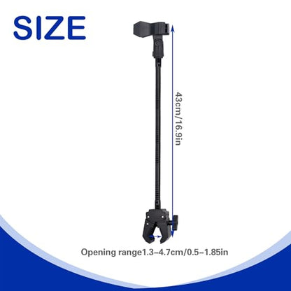 Gooseneck Microphone Stand with Crab Clamp, Flexible Mic Arm, Adjustable Desk Mic Stand with Mic Clip for Recording, Podcast, Lectures, Meetings, Live Streaming & Broadcast Equipment TV Stations