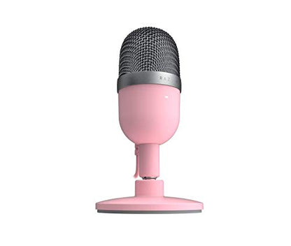 Razer Seiren Mini - USB Condenser Microphone for Streaming (Compact with Supercardioid Polar Pattern, Tiltable Stand, Integrated Shock Absorber) Quartz Pink - color: Pink