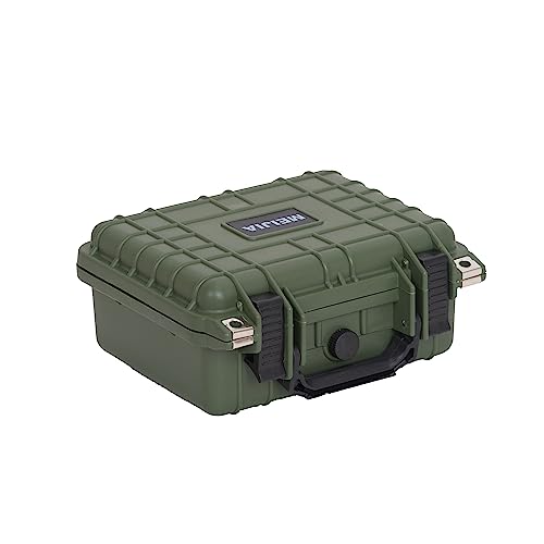 MEIJIA Portable All Weather IP67 Waterproof Protective Case,Hard Camera Case,Dry Case with Customizable Foam,Fit Use Of Drones,Camera,Equipments,10.62 x9.68x4.87inches - color: Green