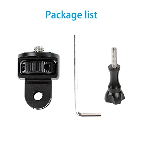 PellKing 1/4" Adapter Screw Head Camera Mount, CNC Aluminum Alloy Tripod Conversion Adapter for Insta360 One X5 X4 X3 X2 X/DJI OSMO 360/DJI Pocket 3 2/GoPro MAX Camera Accessories