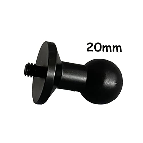 20mm/17mm/15mm/13mm to 1/4 Screw/Hole Ball Head Mount Adapter for Action Camera Photography Accessories (20mm to 1/4 Screw) - size: 20 mm to 6.35 mm Screw