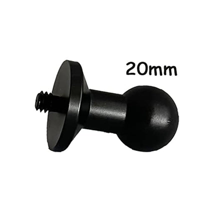 20mm/17mm/15mm/13mm to 1/4 Screw/Hole Ball Head Mount Adapter for Action Camera Photography Accessories (20mm to 1/4 Screw) - size: 20 mm to 6.35 mm Screw