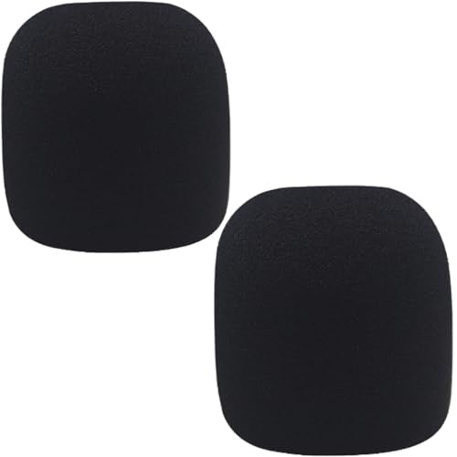 Microphone Covers Foam for JBL/SM58/SM48, 2 Pack Microphone Windscreen Pop Filter Foam Mic Cover for Handheld Microphone - color: black