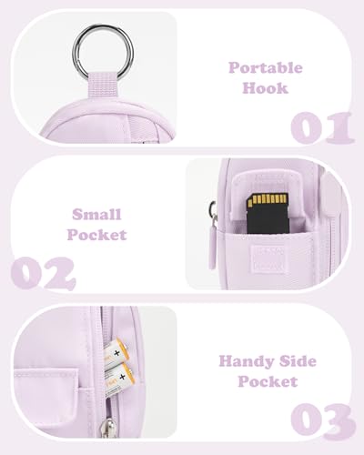 SQERO Soft Camera Case for Digital Camera KODAK PIXPRO FZ55/ FZ45/CAMKORY DC403 FHD 1080P,Travel Camera Pouch, Carry Case Bag Cute Small - color: Violet
