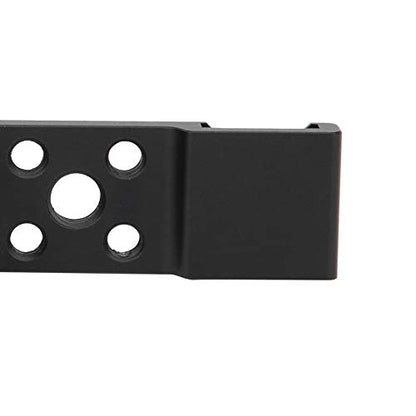 3 in 1 Hot Shoe Mount Adapter, Extension Bar Bracket Stand with 3pcs Hot Shoe Mount for Camera Mobile Phone Rabbit Cage (Black) - color: Black