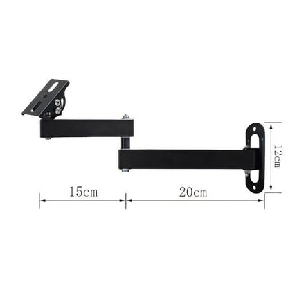 Long Arm Security Camera Bracket | 180° Rotatable Corner Mount |Metal Wall Mount for CCTV Surveillance Camera| Black Spray Paint Finish (5.9"+7.87" Duckbill)