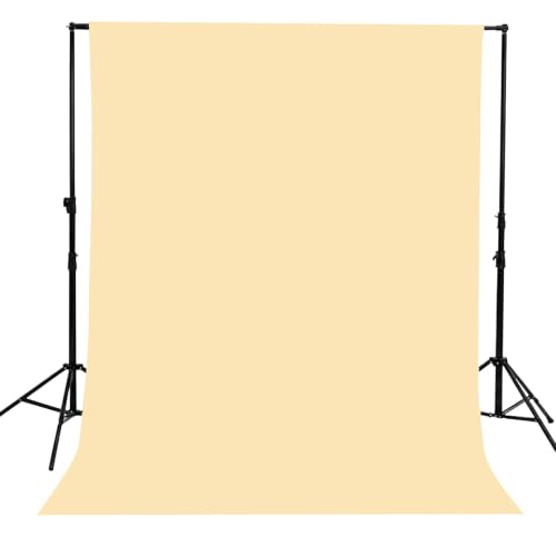 Kate 8ftx10ft Beige Photography Backdrop Solid Cream Photo Background for Portrait Photography,Seamless Pure Backdrop for Photo Booth Professional Photography Studio - color: Beige, size: 8ftX10ft