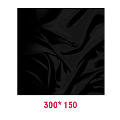 Black Velvet Photography Backdrop,Light Absorbing Non Reflective Solid Professional Black Background Cloth - size: 150x300cm
